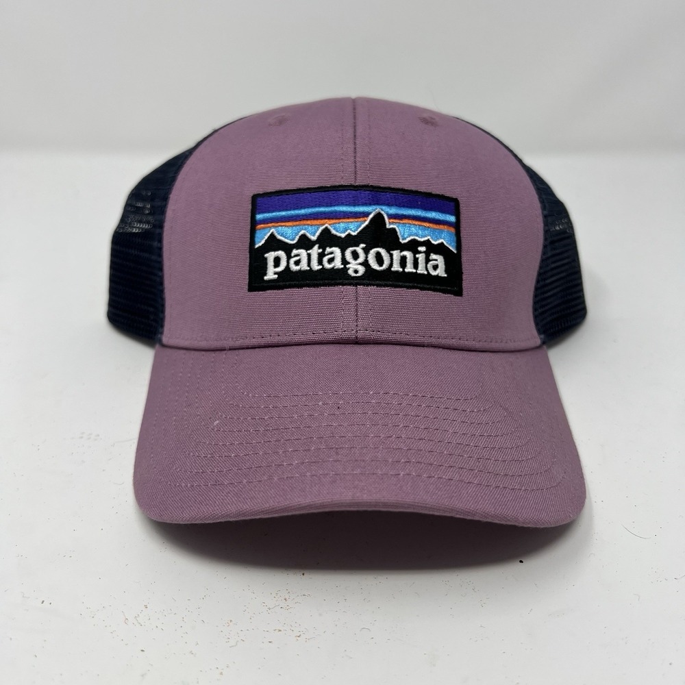 Patagonia Hat Cap Snapback Adult Purple Blue Trucker Mesh Back Hiking Outdoor